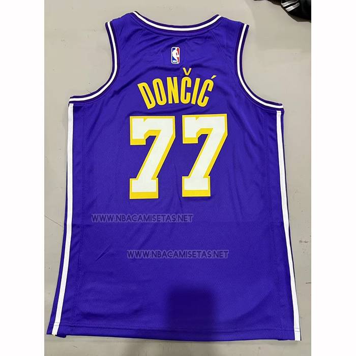 Camiseta Los Angeles Lakers Luka Doncic NO 77 Statement 2025-26 Violeta